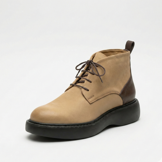 Chukka Boots Nubuck Beige Bicolore - Bottines Homme Outdoor