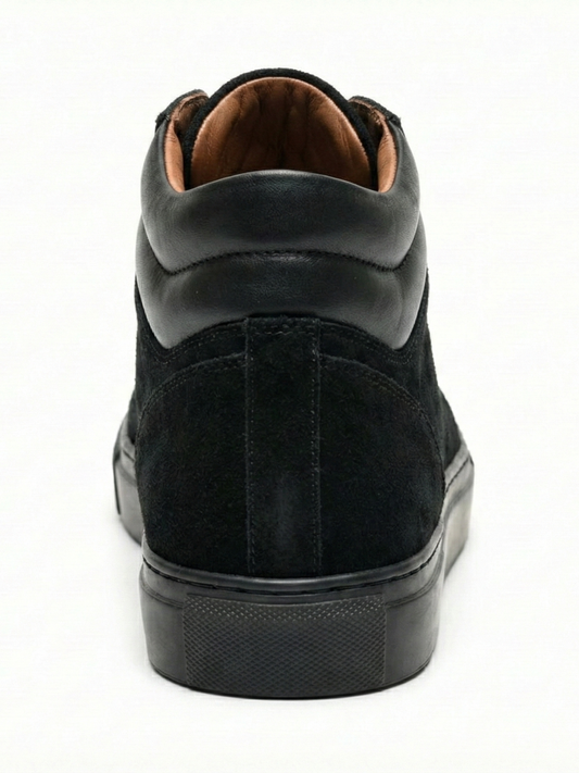 Sneakers Montantes Daim Noir - Chaussures Homme Premium