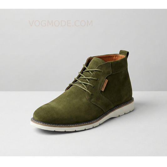 Chukka Boots Daim Vert Olive - Bottines Homme Casual