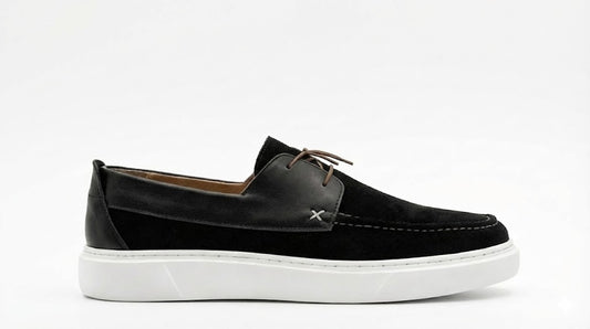 Mocassins Plateforme Bicolore - Noir & Blanc